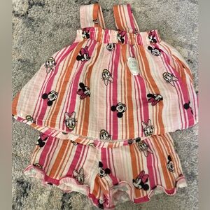 Disney Minnie Mouse Pink and Orange Baby Outfit
